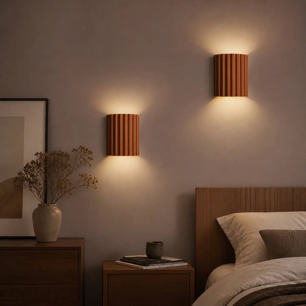 Maeve Minimalist Textured Transparent Resin Wall Light