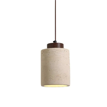 Oliven Travertine Cylinder Pendant Light
