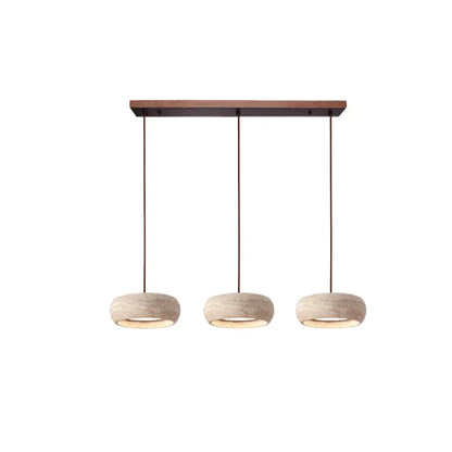 Noelle Travertine Donut Pendant Light