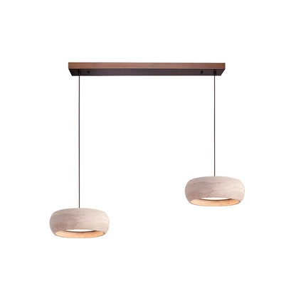Noelle Travertine Donut Pendant Light