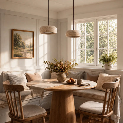 Noelle Travertine Donut Pendant Light