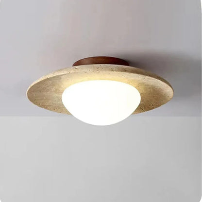 Travertine Glass Ceiling Lamp