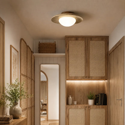 Travertine Glass Ceiling Lamp