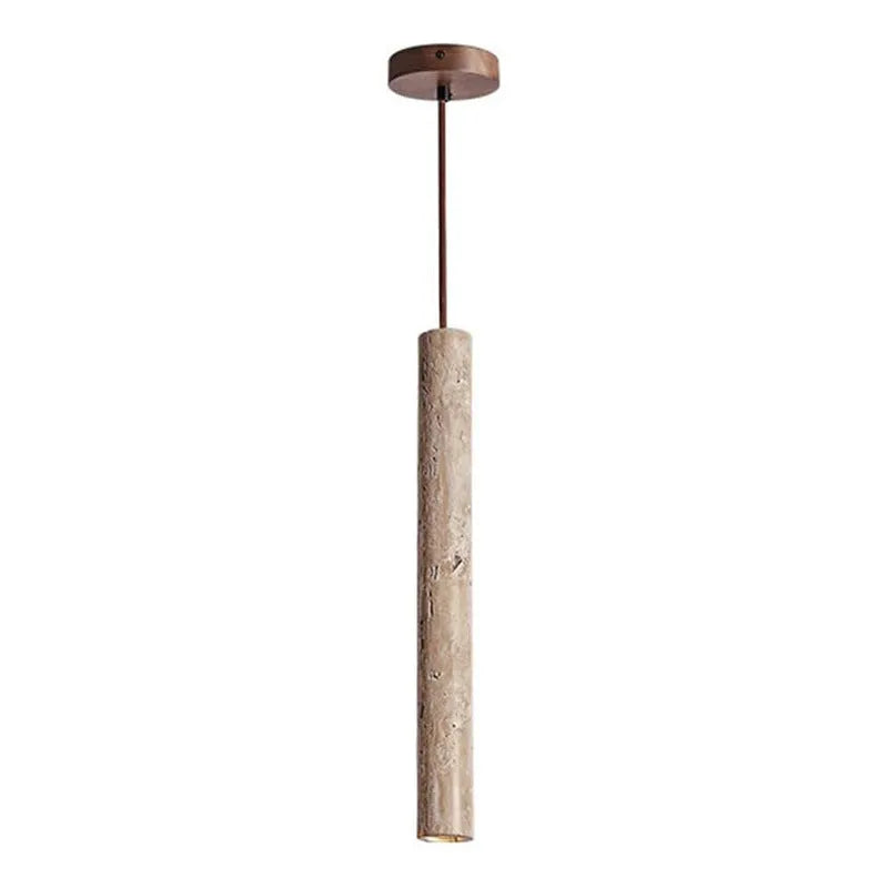 Ariis Minimalist Travertine Linear LED Pendant Light