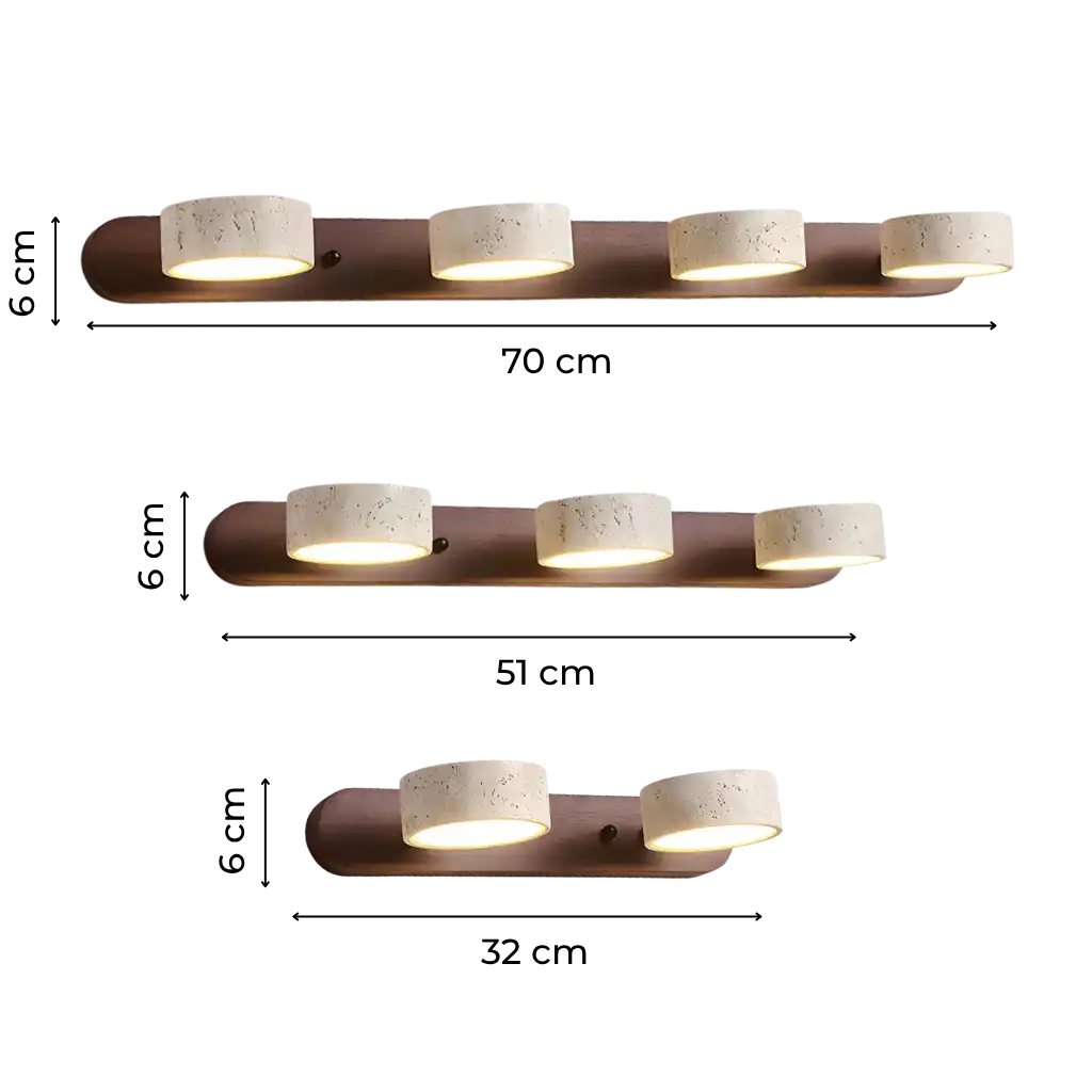 Travertine Array Designer Wall Light