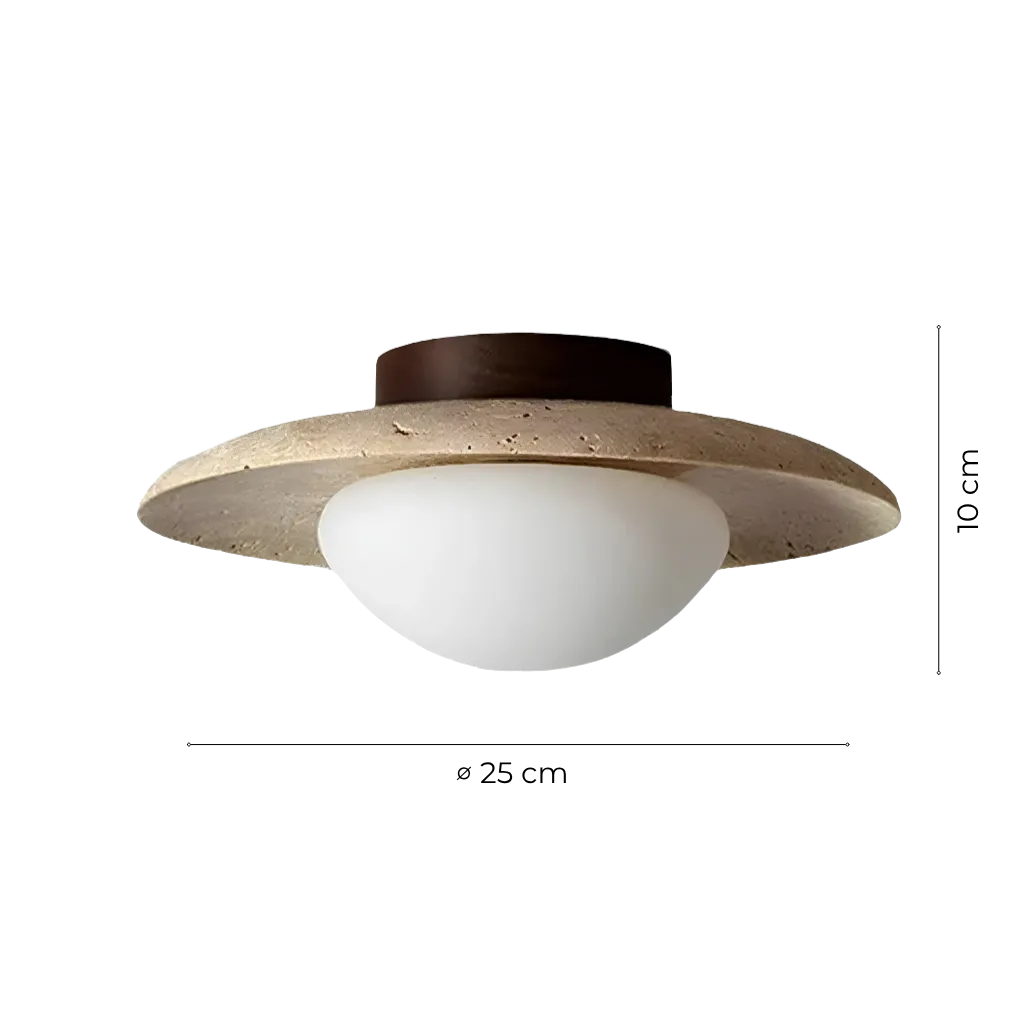 Travertine Glass Ceiling Lamp