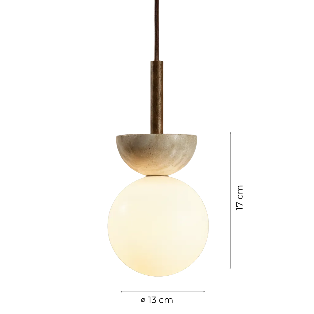 Travertine Stone LED Pendant Lamp
