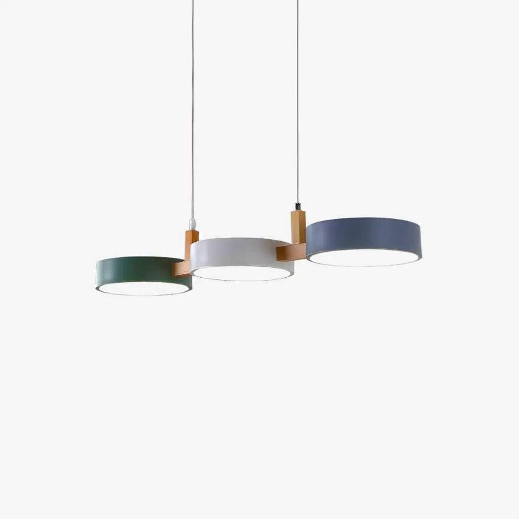 Trestle Scandinavian Wood & Metal 3-Light Linear Pendant Light