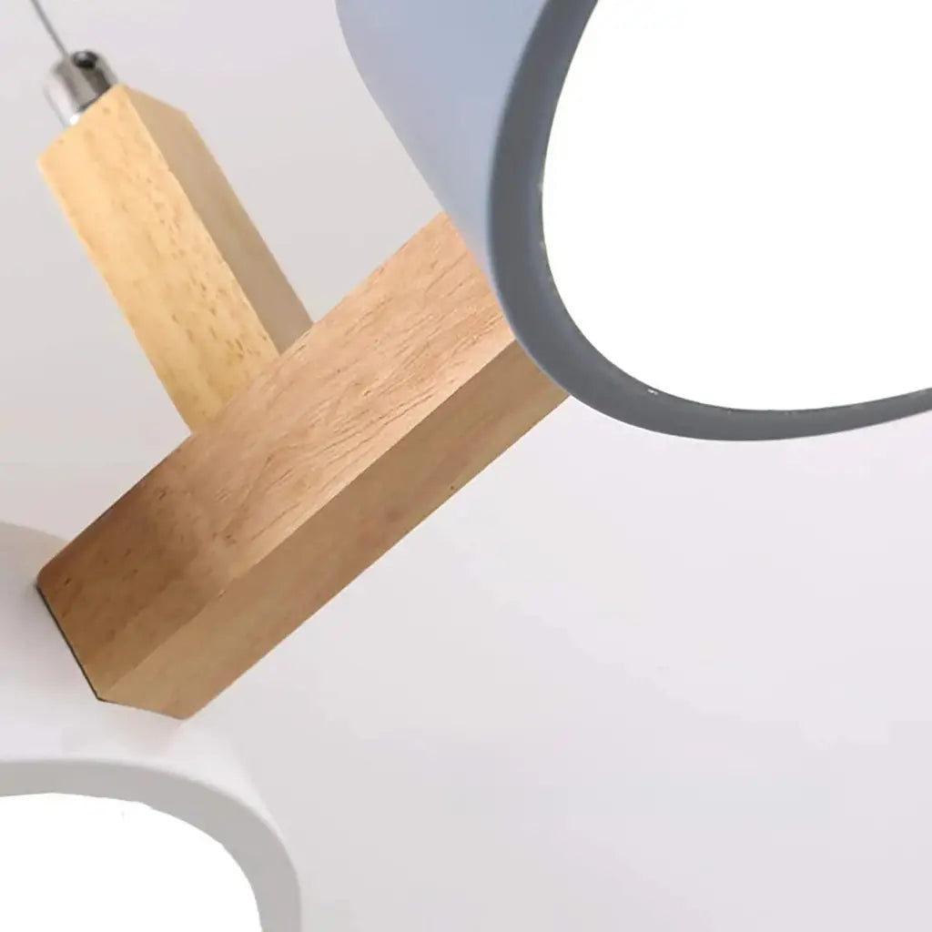 Trestle Scandinavian Wood & Metal 3-Light Linear Pendant Light