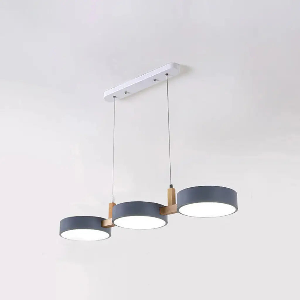 Trestle Scandinavian Wood & Metal 3-Light Linear Pendant Light