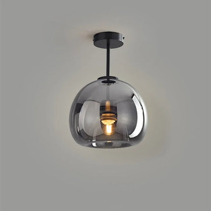 Vianne 1-Light Retro Copper Glass Ceiling Light