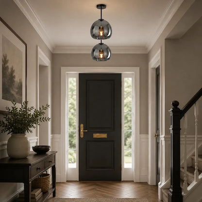 Vianne 1-Light Retro Copper Glass Ceiling Light