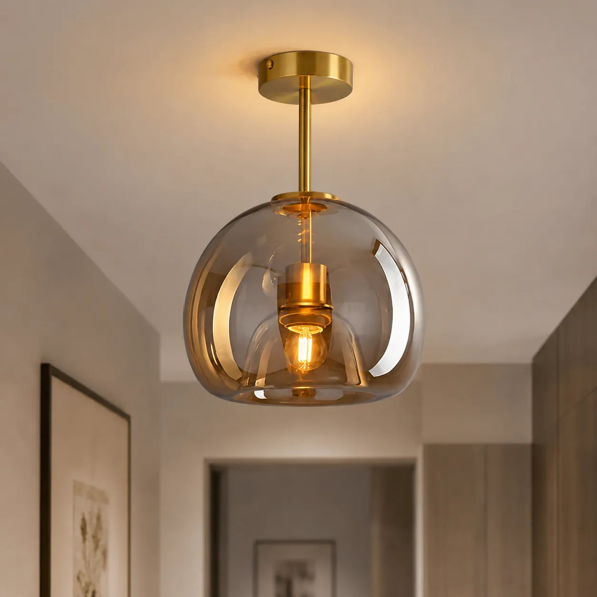 Vianne Retro 1-Light Glass Ceiling & Pendant Light