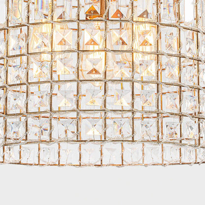 Vintage-Inspired Birdcage Pendant with Crystal Accents