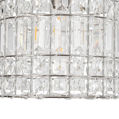 Vintage-Inspired Birdcage Pendant with Crystal Accents