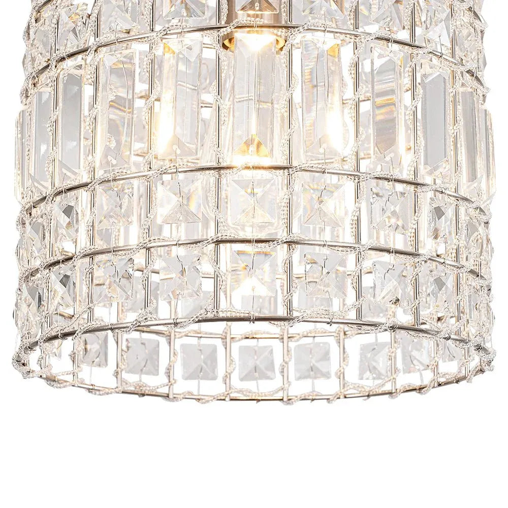 Vintage-Inspired Birdcage Pendant with Crystal Accents