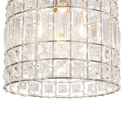 Vintage-Inspired Birdcage Pendant with Crystal Accents
