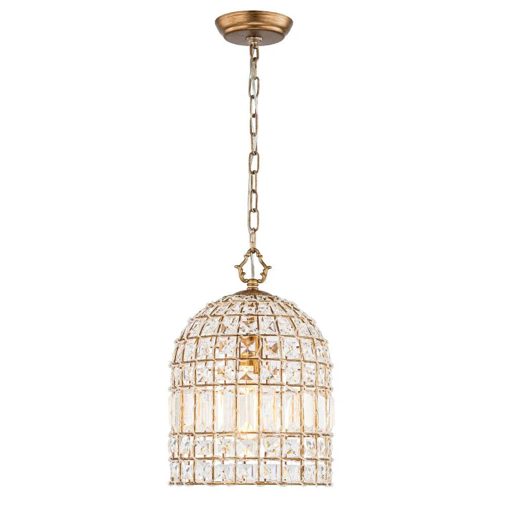 Lotte Vintage Crystal Birdcage Pendant Light