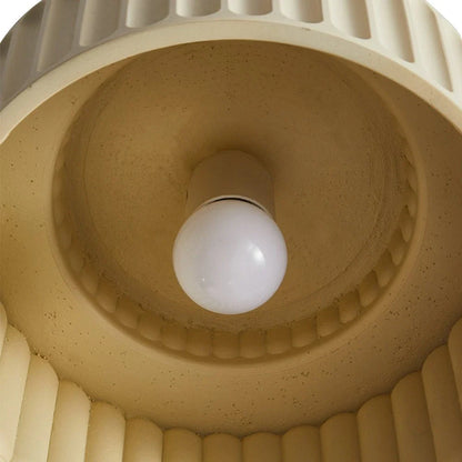 Vintage Cream Drum Semi-Flush Ceiling Light