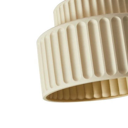 Vintage Cream Drum Semi-Flush Ceiling Light