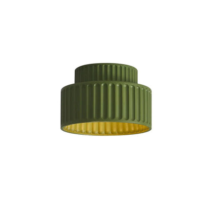 Vintage Cream Drum Semi-Flush Ceiling Light