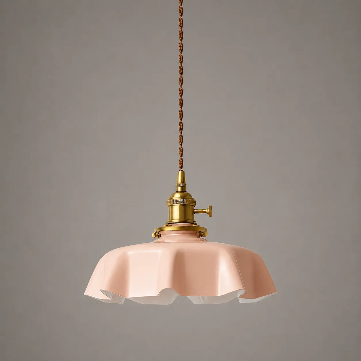 Vintage Cream Glass Flower Pendant Light
