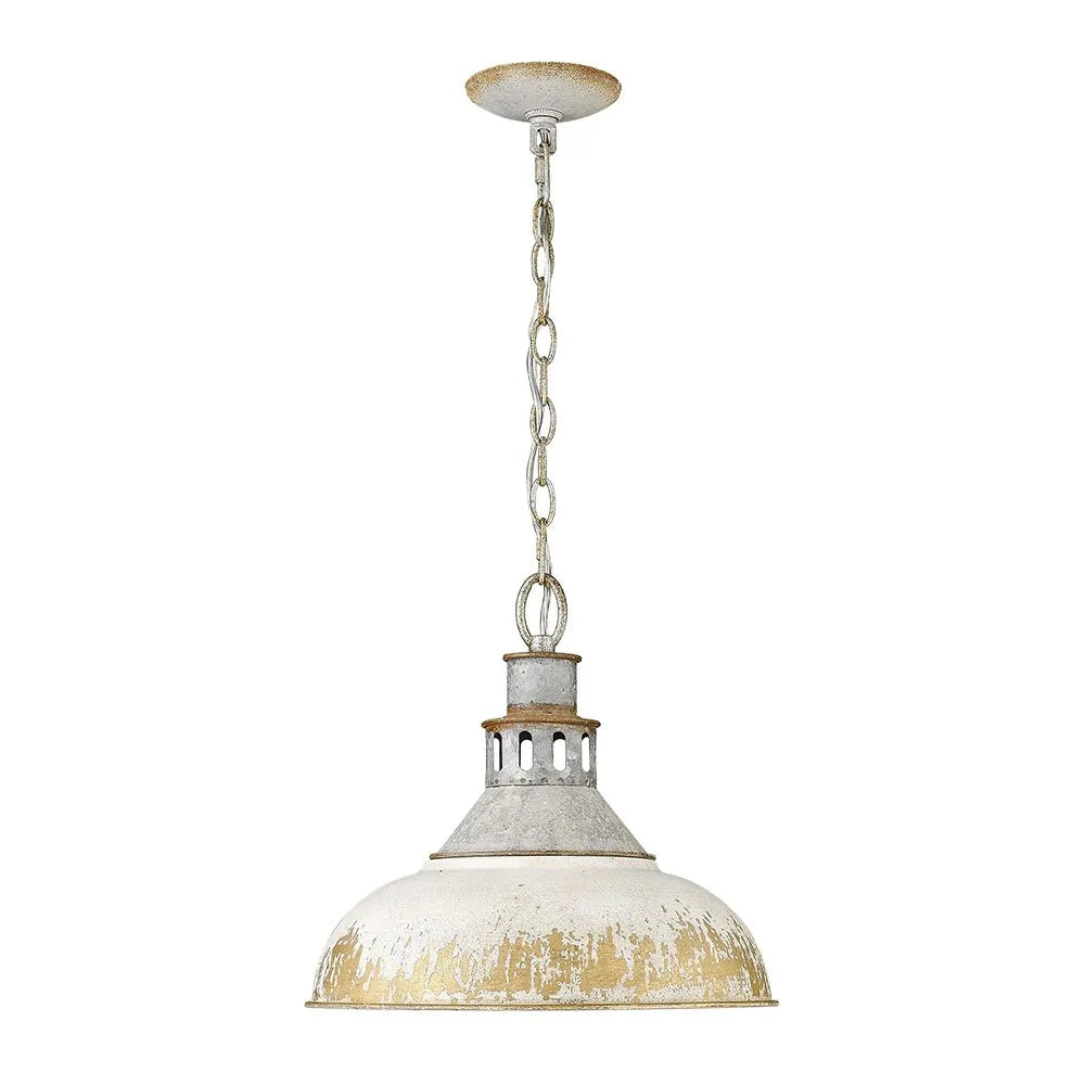 Vintage Farmhouse Distressed Dome Pendant Light