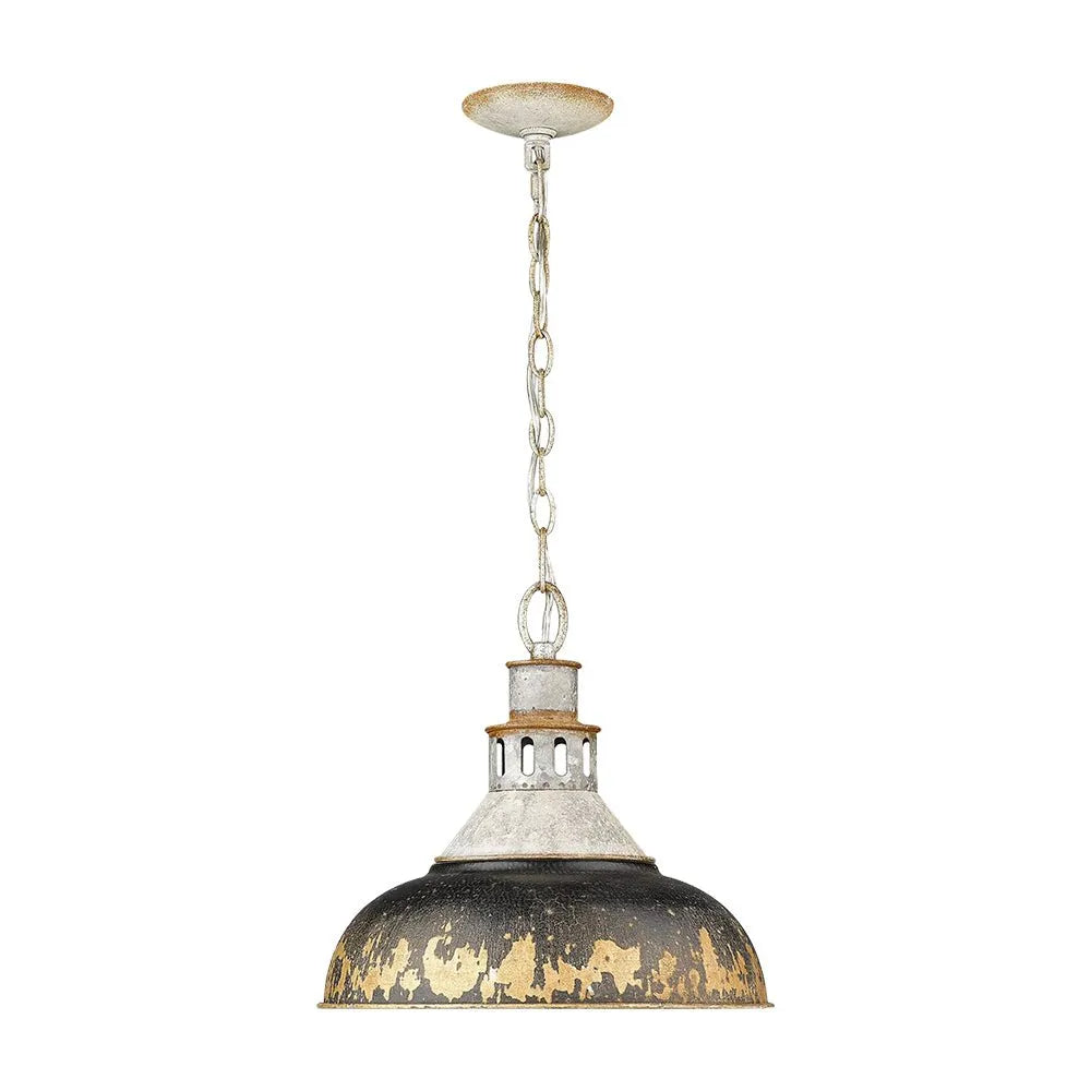 Vintage Farmhouse Distressed Dome Pendant Light