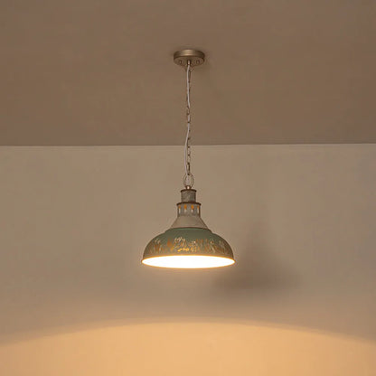 Vintage Farmhouse Distressed Dome Pendant Light