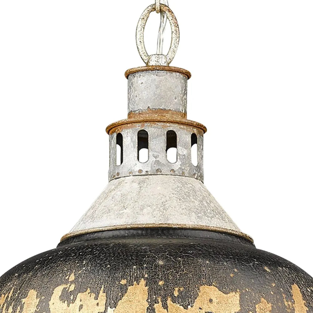Vintage Farmhouse Distressed Dome Pendant Light