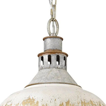Vintage Farmhouse Distressed Dome Pendant Light
