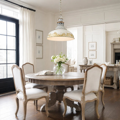 Vintage Farmhouse Distressed Dome Pendant Light