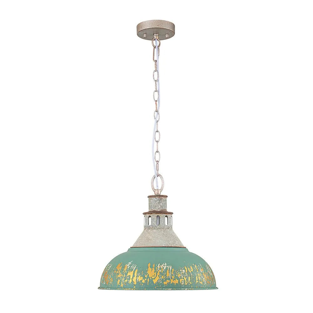 Vintage Farmhouse Distressed Dome Pendant Light