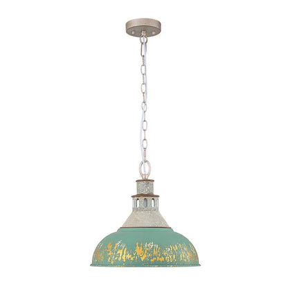 Vintage Farmhouse Distressed Dome Pendant Light