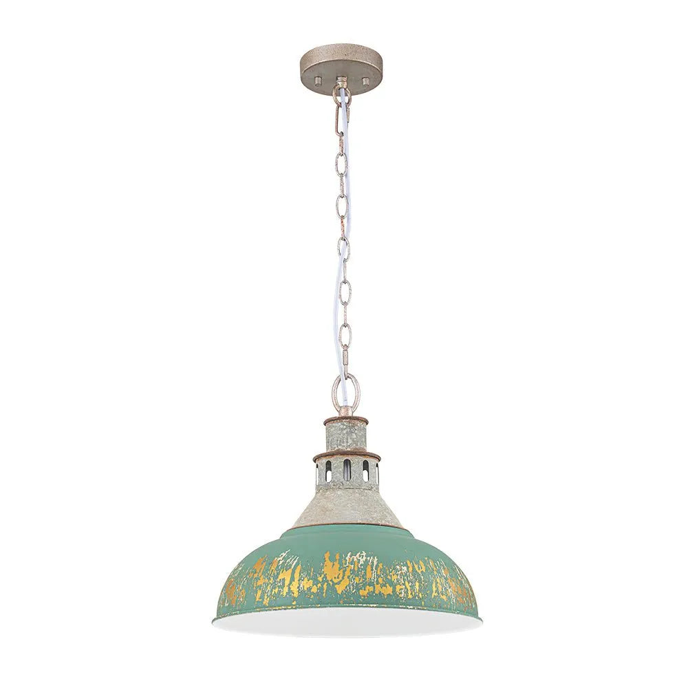 Vintage Farmhouse Distressed Dome Pendant Light