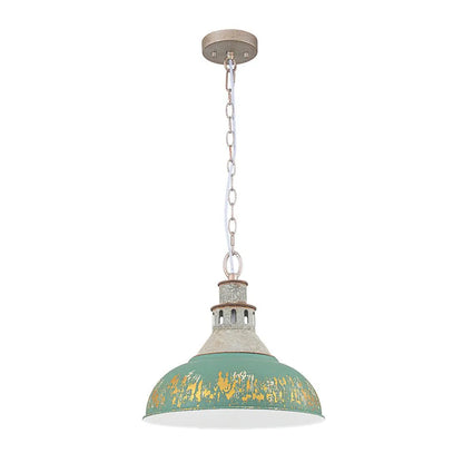 Vintage Farmhouse Distressed Dome Pendant Light