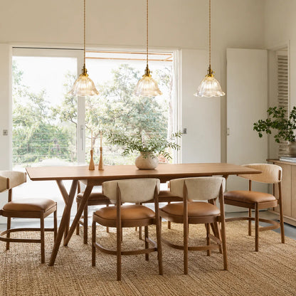 Vintage Olive Ribbed Glass Bell Pendant Light
