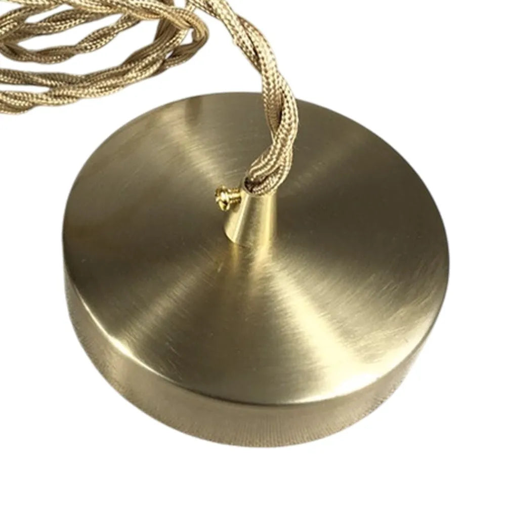 Vintage Olive Ribbed Glass Bell Pendant Light