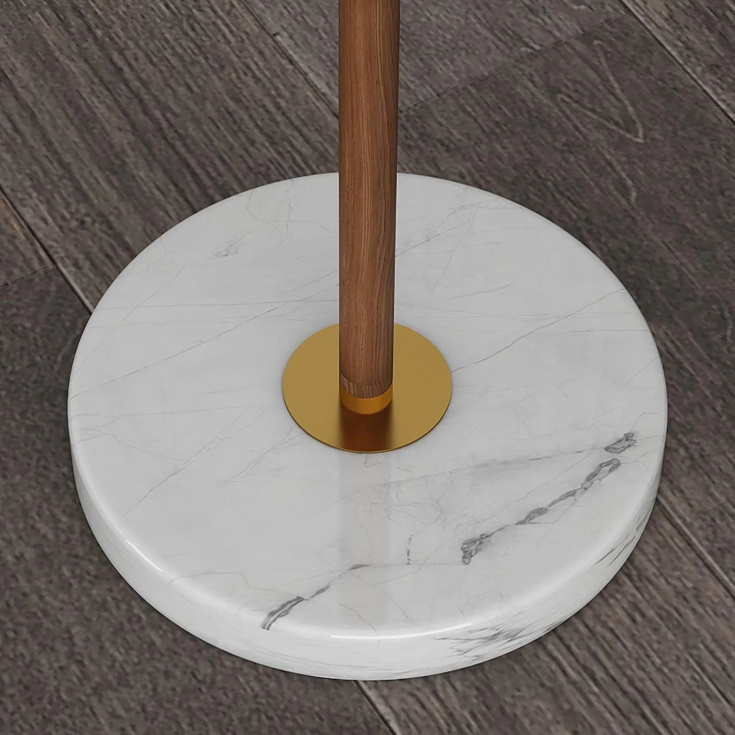 Vintage Pleated Fabric Marble Floor Lamp