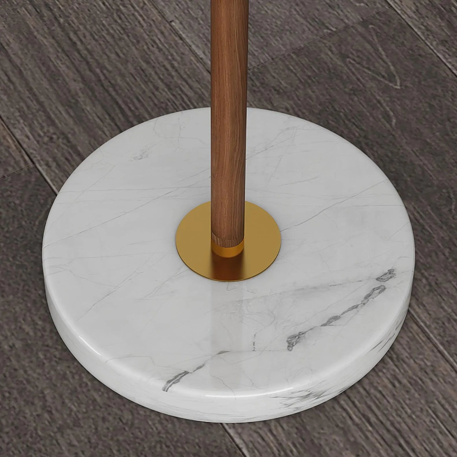Willow Vintage Pleated Fabric Marble Floor Lamp
