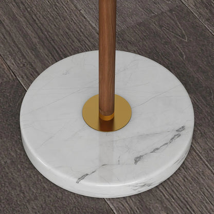 Vintage Pleated Fabric Marble Floor Lamp