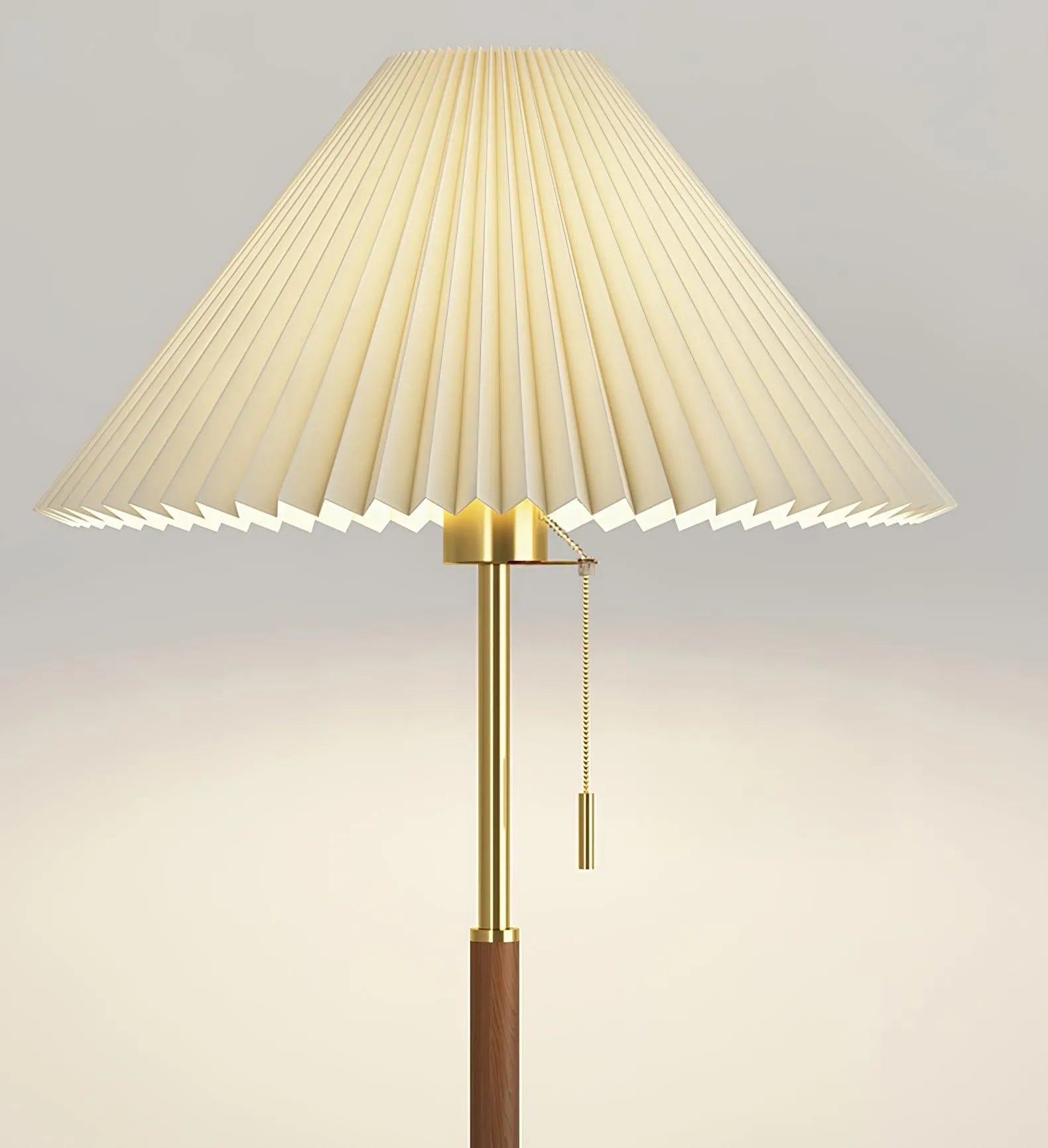 Willow Vintage Pleated Fabric Marble Floor Lamp