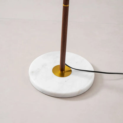 Vintage Pleated Fabric Marble Floor Lamp