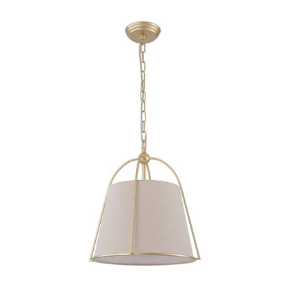 Vintage Tapered Linen Shade Conical Drum Pendant Light