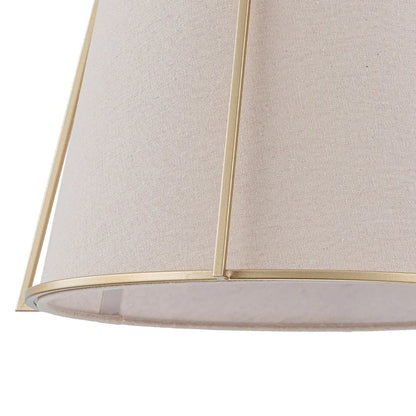 Vintage Tapered Linen Shade Conical Drum Pendant Light