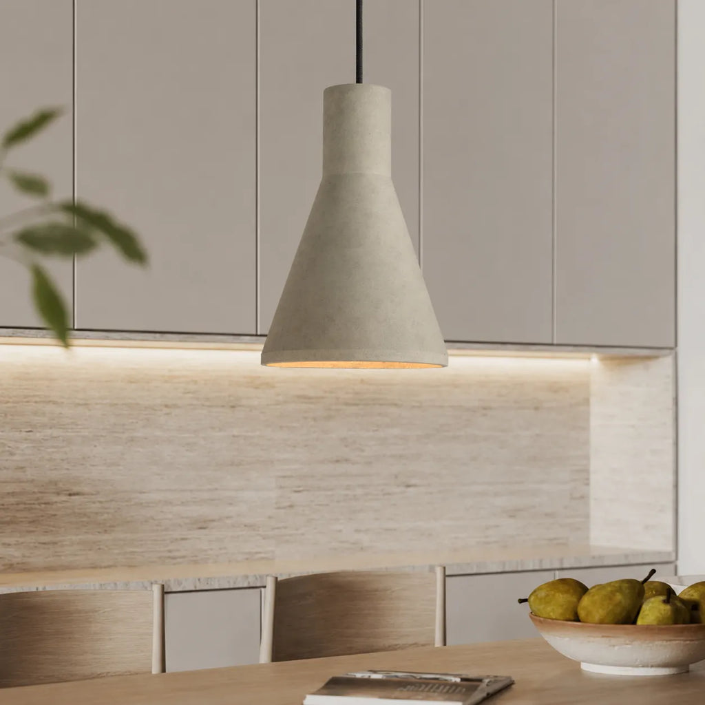 Juniper Wabi-Sabi Textured Cement Pendant Light