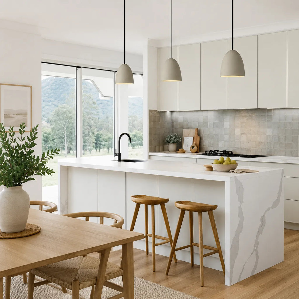 Juniper Wabi-Sabi Textured Cement Pendant Light