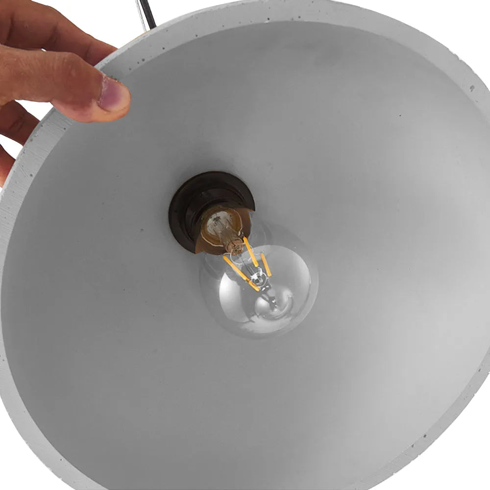 Rumi Wabi-Sabi Matte Resin Dome Pendant Light