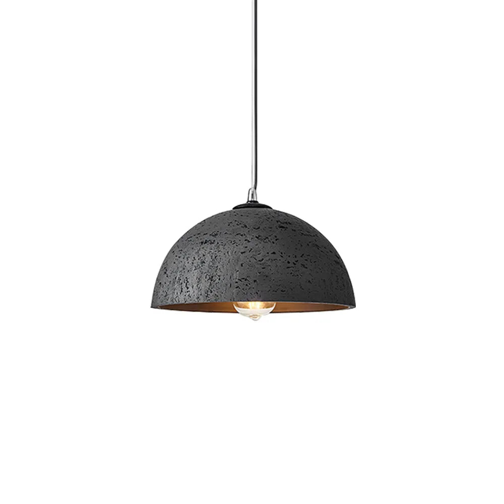 Rumi Wabi-Sabi Matte Resin Dome Pendant Light