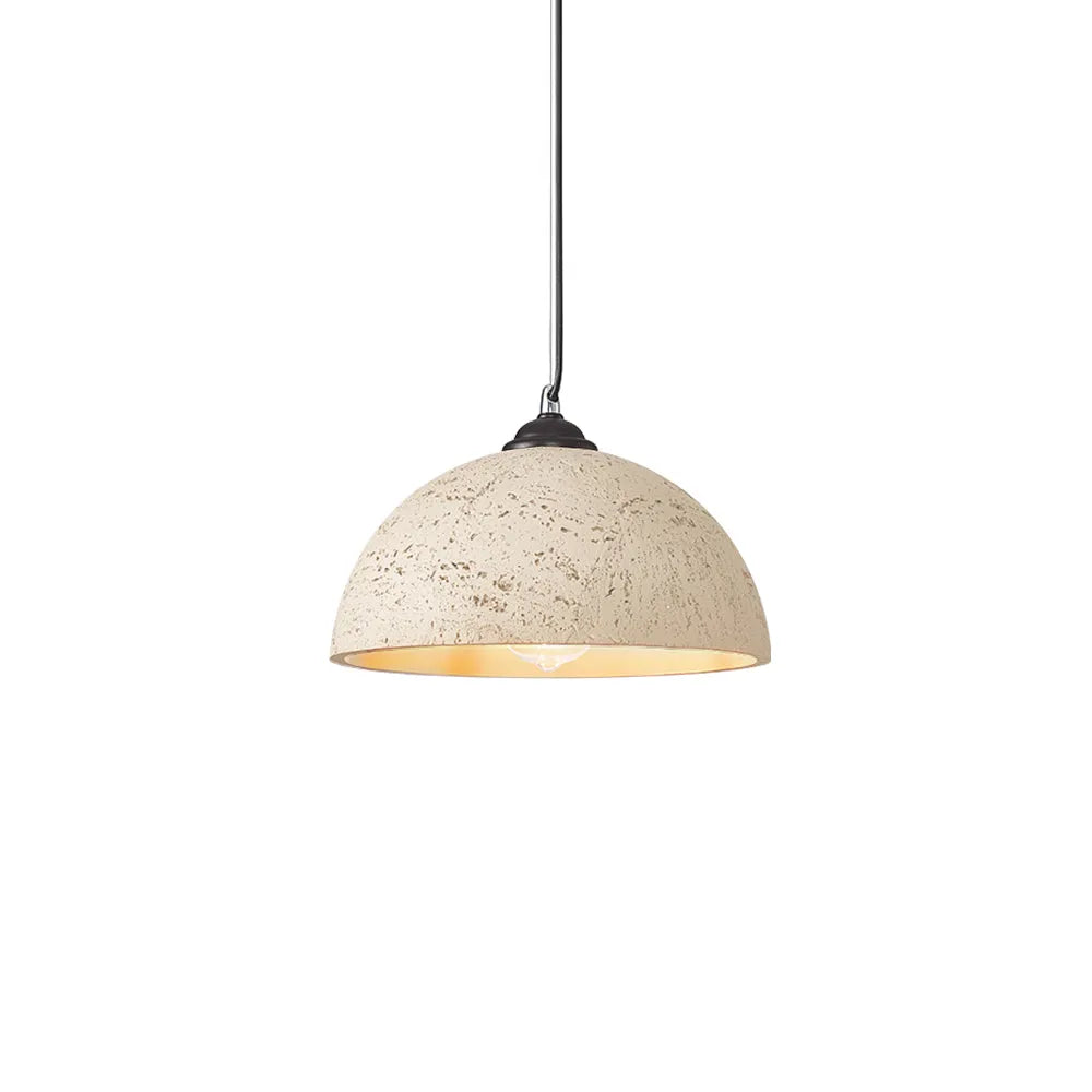Rumi Wabi-Sabi Matte Resin Dome Pendant Light